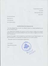 letter of appreciation from Alice