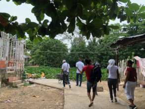 Walk tour to specify risk reduction prop. in Olaya