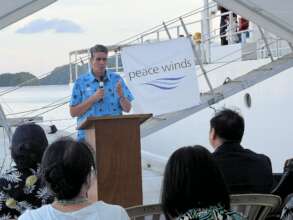 Pres. Whipps speaks at Kensing unveiling ceremony