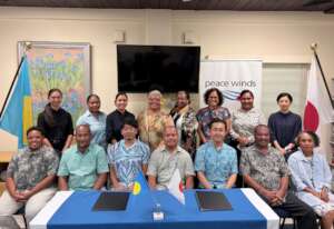 PW staff & Palauan & Japanese government officials
