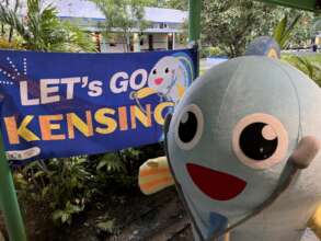 Peace Winds Palau mascot Toktang the surgeonfish