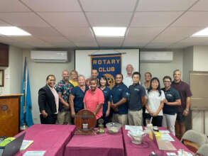 Peace Winds staff and Palau Rotary Club members
