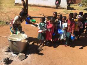 Feeding program at Kaps school