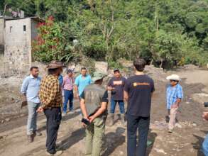Team members meet with local communities