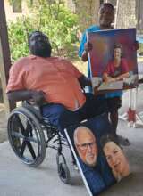 Samuel & Elisme sharing portraits of...US!