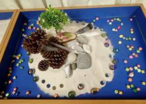 Tableau made by mother during sand play therapy