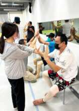 Burn survivors who can't stand up still took part