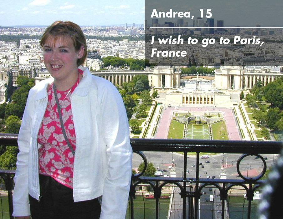 Andrea enjoying the view in Paris