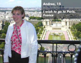 Andrea enjoying the view in Paris