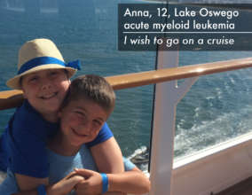 Anna and her brother enjoying the cruise