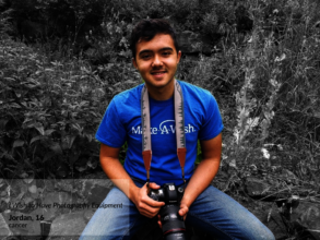 Jordan with his photography equipment