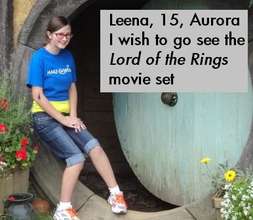 Leena's wish to go to LOTR set