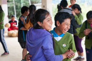 Students dancing at school