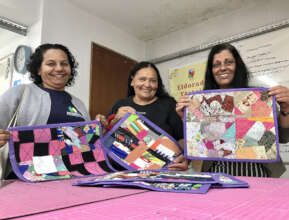 Our members show their patchwork placemats