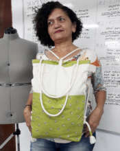 Martah with her versatile tote bag