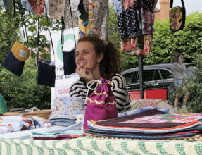 Camille at the stand in London