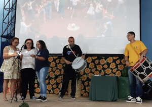 Teachers Ede, Gil and Adriana at the graduation