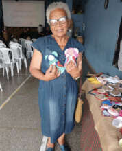 Lucia showing Christmas decorations