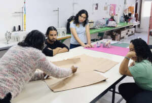 Our teacher Carol in class