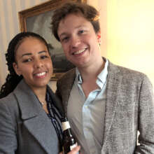 Ana with partner Owen at the CARF event in London