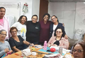 Carol in class with the teaching team