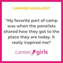 Career Girls 2022 Virtual Camper Quote