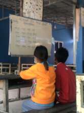 Children in a lesson at the Reception Centre