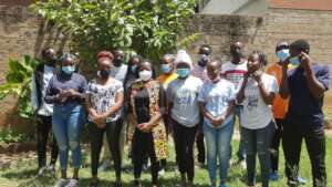 Trainees after a story-telling session