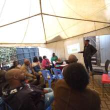 Image 10: Wachira (Cohort 5 alumnus) expressing hi