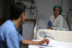 Patient after angioplasty