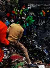 A community clean up operation