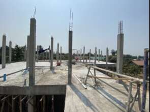 Upper floor poured.  Ready for a roof!