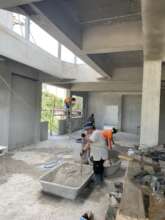 mixing plaster for walls