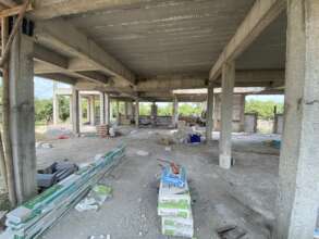 Downstairs: classes and art room