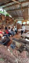 Theory lecture in the carpentry workshop