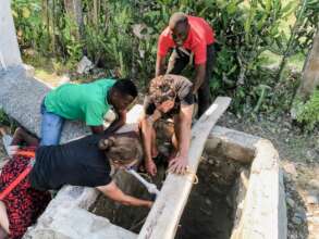 Venel, Chelo, Conner, and Sara in Haiti