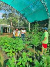 Our team explaining the impact of our actions!