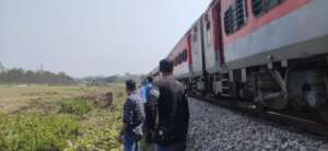A train passes the critical location during survey
