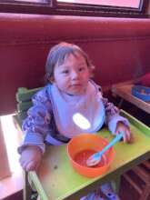 Learning to feed himself