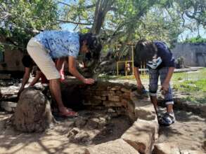 Children also help with medicinal gardens