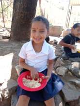 Childre happy with food