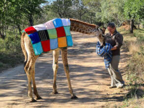 Shuri modelling one of her new blankets