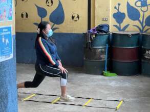 Group exercise classes for the women.