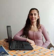 University student with her new laptop from CYDD