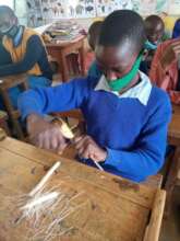 Making paint brushes from natural materials