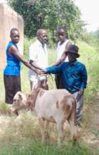 Jeremiah with his mother, uncle and teacher