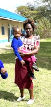 Marci was carried before receiving her wheelchair