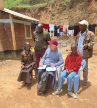 Project follow-up visit to Erik's family