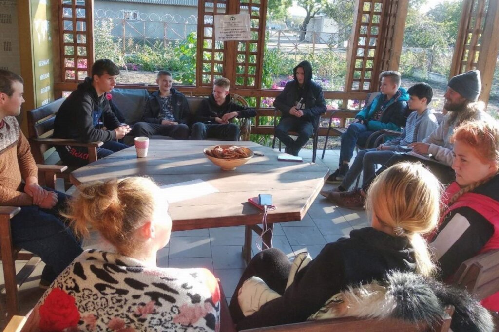 Morning meeting of students