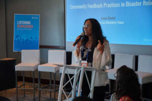 Feedback Fellow Imani Daniel speaks at FB+San Juan